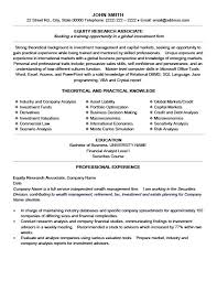 Equity Research Associate Resume Template | Premium Resume Samples ...