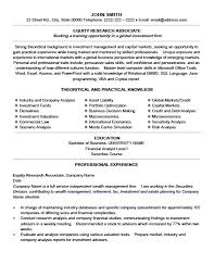 Equity Research Associate Resume Template | Premium Resume Samples ...