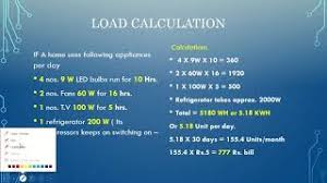 To calculate power consumption of any appliance, you have to multiply it's wattage by the number of hours it is being used (operational hours). Load Calculation Of Electrical Appliances And Their Wattage Jdc Electronics