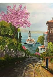 MARCEL SANAT Mavi Afrikalı Kadın Elmas Mozaik Tablo 41x81cm