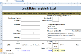 Credit Notes Template In Ms Excel Format Notes Template Excel Templates Credit Note