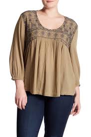 Susina Peasant Blouse Plus Size Plus Size Blouses