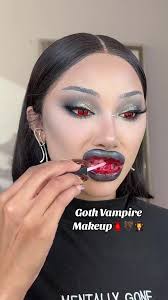 Goth vampire makeup🧛‍♀️🦇⚰️🩸 #vampiremakeup #gothmakeup #31daysofhal...