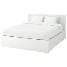 Malm Bettgestell Mit Aufbewahrung Weiss 140x200 Cm Ikea Deutschland Bett Lagerung Ikea Bett Bettwasche Schwarz