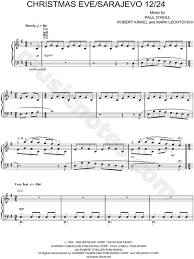 Trans Siberian Orchestra Christmas Eve Sarajevo 12 24 Sheet Music In G Major Download Print Trans Siberian Orchestra Christmas Sheet Music Trans Siberian Orchestra