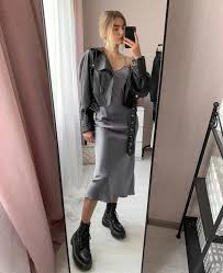 V Neck Silk Slip Dress Gray Stretch Silk Dress Thin Straps Etsy In 2020 Fashion Silk Outfit Fashion Outfits