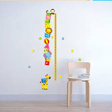 Animal Height Chart Measure Kids Children Girls Boys Wall Sticker Art Decal Stickers Room Decor Diy Home Decoration Decals H10325 Sticker For Walls