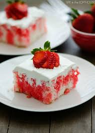 Strawberry Jello Poke Cake Life In The Lofthouse Poke Cake Recipes Jello Cake Desserts