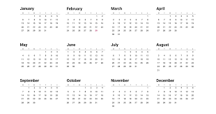 12 Months Of The Year