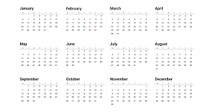 The calendar downloads are also compatible with google docs and open office. 12 Months Of The Year