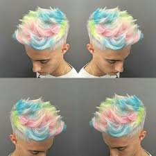 Men Shair Looks Cool Omg It Soomg It Looks So Cool Mens Hair Colour Candy Hair Cotton Candy Hair