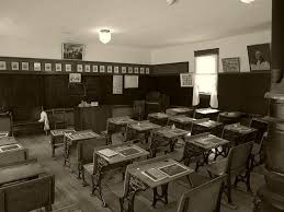 One Room School Interior Sepia Old School House School House Rock Country School