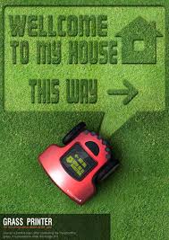 草皮也能當畫布 智慧型割草機grass printer printer grass creative