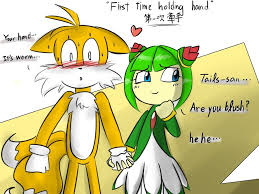 Tails and cosmo slightly blushed at this, as they both knew that tails didn't lose that trunk; Tails Cosmo Hand Holding For The First Time Sonic Heroes Warrior Cats Cartoons Comics