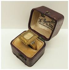 Incredible Antique Georgian (Circa 1770-1800) Gold Gilt and Black Enamel  Mourning Locket Ring with Glass Hair Panel and Box SOLD at Ruby Lane