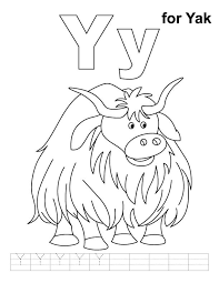 Yaks are mainly found on the tibetan plateau and were domesticated by humans about 7,000 years ago. Y For Yak Coloring Page With Handwriting Practice Abc Coloring Alphabet Coloring Pages Coloring Pages