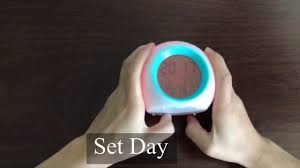 Wake Up Light Alarm Clock For Kids Child Toddler Adult Premium Digital Display Clock With Temperatu Youtube