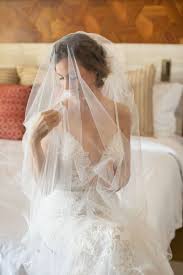 Wedding Portrait Bride Getting Ready On Bed Berta Wedding Dress Bridal Veil Over Face Tulle Wedding Inside Wedding Beach Ceremony Bride