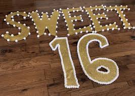 If you want to purchase 3m reflective scotchlite by the yard, click here. Diy Gold Glitter Yard Letters Sweet 16 Birthday Ideas Thetarnishedjewelblog