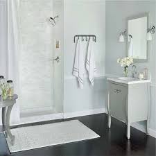 Pin By Rhea Sundqvist On Bathroom Remodel Small Bathroom Makeover Half Wall Shower Vanity Top