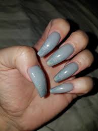 Black And Grey Ombre Coffin Nails Grey Ombre Holographic Coffin Nails 5 17 17 Acrylic Nails Coffin Grey Ombre Acrylic Nails Trendy Nails