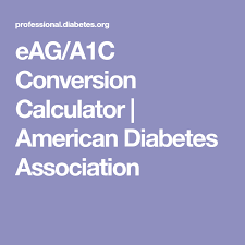 eag a1c conversion calculator american diabetes