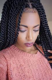 Braids (also referred to as plaits) are a complex hairstyle formed by interlacing three or more strands of hair. 27 Chic Senegalese Twist Hairstyles To Copy Senegalese Twist Hairstyles Twist Hairstyles Twist Braid Hairstyles