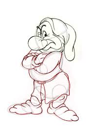 How To Draw Grumpy From The Seven Dwarfs Disney Character Drawings Cartoon Drawings Disney Character Sketches