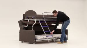 This larger convertible sofa will sleep two people comfortably, and with the many stylish designs become a huge enhancement for any living room or bedroom. Elevate Bunk Bed Sofa Sleeper Youtube
