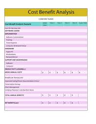 40 Cost Benefit Analysis Templates Examples Template Lab