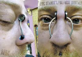 Just imagine perforating the nose entirely, from left to right—and you've got a nasallang piercing. Full Nose Orbital Bme Tattoo Piercing And Body Modification News