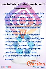 How to temporarily disable your instagram account on an iphone. How To Deactivate Or Delete Instagram Account On Android Iphone Easy Steps Version Weekly