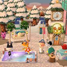 Acpc Designs Acpc Winter Snowy Campsite Design Animal Crossing Pocket Camp Animal Crossing Christmas Animals