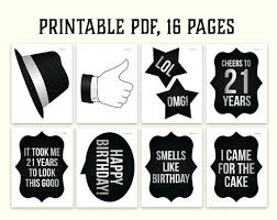21st Birthday Photo Booth Props Free Printable 21st Birthday Photo Booth Props Printable Pdf By Hatacrobat Birthday Photo Booths Birthday Photos Photo Booth Props