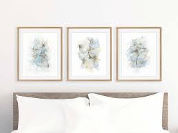 Bedroom Wall Decor Over The Bed Set Of 3 Prints Abstract Etsy Art Above Bed Bedroom Art Above Bed Wall Decor Bedroom