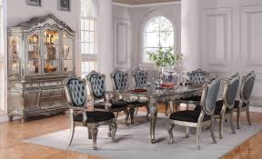 With a rich cherry finish, a smooth, contoured table top and a casual yet sophisticated veneer table design, this dining set will add a polished feel to your home. Chantelle Dining Room Set W One Leaf Table Dining Table Luxury Dining Room Formal Dining Room Sets