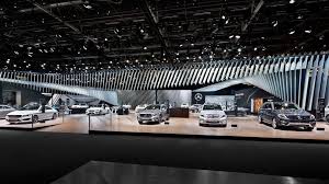 The Paris Motor Show 2014 Mercedes Benz Trade Fair Stand Car Showroom Design Showroom Design Exhibition Booth Design
