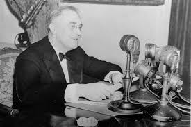 Roosevelt entered public service through politics, but as a democrat. Fdr Delivers First Fireside Chat March 12 1933 Politico