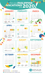 2020 Philippines Calendar Of Holidays Special Non Working Days Festivals Long Weekends In 2020 Holiday Calendar Non Working Holiday Philippines