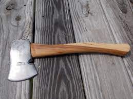 Hatchet Boy Scout Marked Genuine Plumb With New 14 Inch Handle Of American Hickory 1lb12oz Hatchet Boy Scouts Leather Sheath