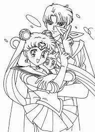 Luna sailor moon coloring page. Sailor Moon And Tuxedo Mask With Luna Coloring Page Color Luna