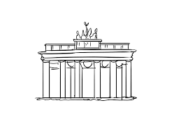Brandenburger Tor In Berlin Am Pariser Platz Zeichnung Grafik