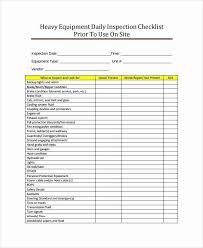 Daily Equipment Inspection Form Inspirational 13 Equipment Checklists Pdf Word Excel Pages Checklist Template Estimate Template Survey Template