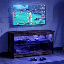 Maybe you would like to learn more about one of these? Bestier 44 Tv Stand Gaming Table Entertainment Center For 50 Tv With Rgb Led 20 Lights Storage Shelves Corner Tv Console Table For Living Room Bedroom Walmart Com Walmart Com