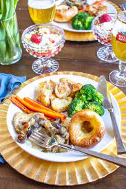 Dinner party starter recipes kick off your meal in style with our selection of starters. How To Make A Sunday Roast A Traditional Sunday Roast Consists Of Roasted Meat Gravy Roasted Potatoes Vegeta Dinner Party Menu Dinner Party Recipes Dinner
