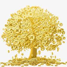 手绘金钱树高清素材 发财树摇钱树理财金币金融金钱树银行 免抠png 设计图片免费下载 ceiling lights decor light