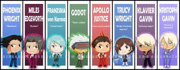 Ace Attorney Chibi Bookmarks By Aznceestar On Deviantart Chibi Ace Apollo Justice