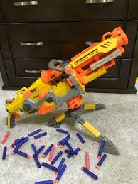 Need a cool looking place to put your nerf guns. Full Set Nerf Vulcan Havok Fire Ebf 25 Preloved Toys Games Other Toys On Carousell