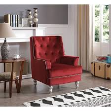 You'll be sitting pretty in our burgundy velvet swoop accent chair! Lyke Home Burgundy Accent Chair On Sale Overstock 32042788
