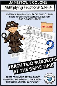Multiply Mixed Numbers Game Jamestown Colony 5th Grade Fractions Math Enrichment Activities Math Worksheets Cross Curricular Lessons